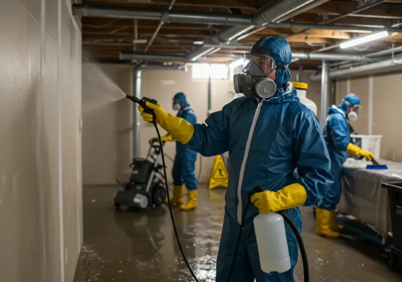 Basement Sanitization and Antimicrobial Treatment process in Leavenworth County, KS