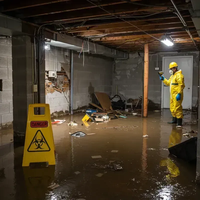 Flooded Basement Electrical Hazard in Leavenworth County, KS Property